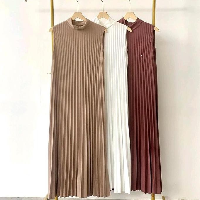 Gamis Plisket pleated YUKENSI / dress inner plisket terbaru (278)
