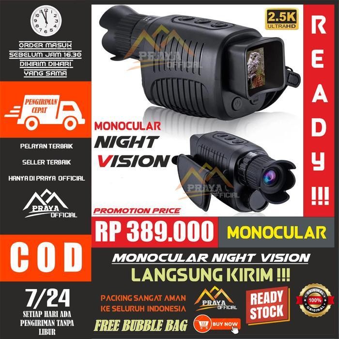 Teropong Malam Night Vision Teleskop Gelap Infrared Hunting Berburu Original Dan Terpercaya