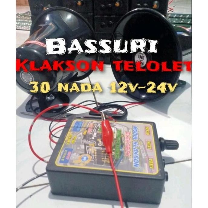 Klakson Basuri Elektrik 30 Nada Versi Toa 12Volt - 24Volt