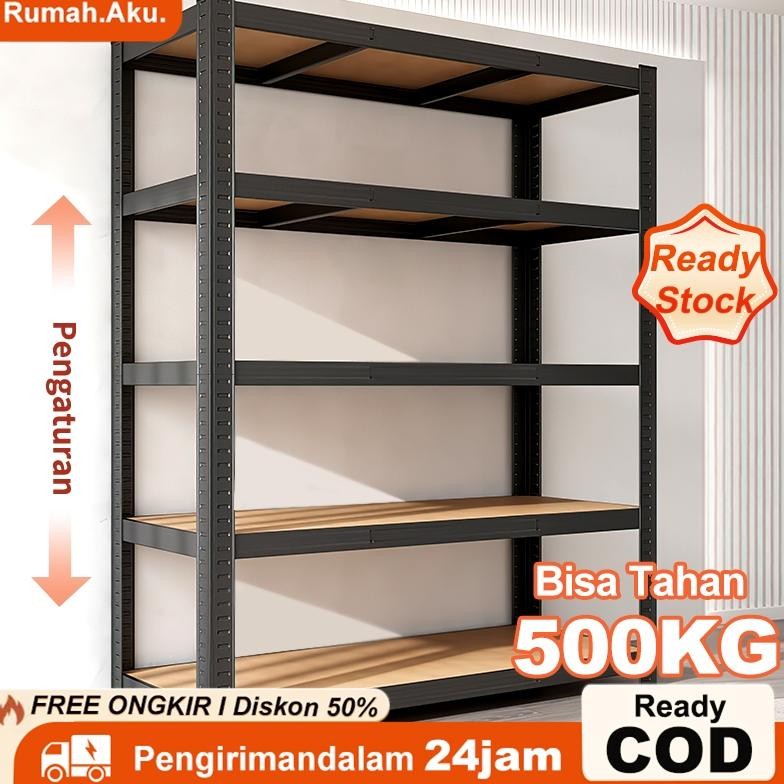 Rak Besi Siku 6 Susun Rak Susun Rak Gudang Rak Aquarium Rak Barang Serbaguna 120x50x180CM