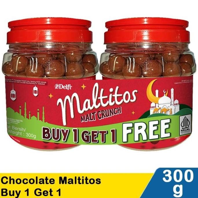 

DELFI Maltitos Edisi Lebaran 2 Toples x 275gr Snack Cokelat Premium Termurah