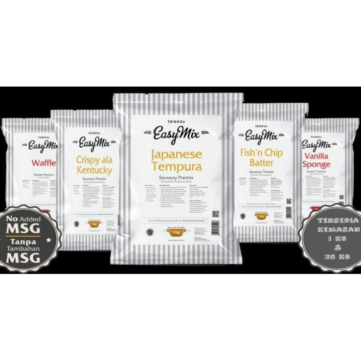 

Tepung Sriboga Easymix Pisang Goreng Waffle Pancake Kentuy Japanese Tempura Fish N Chips 1 Kg