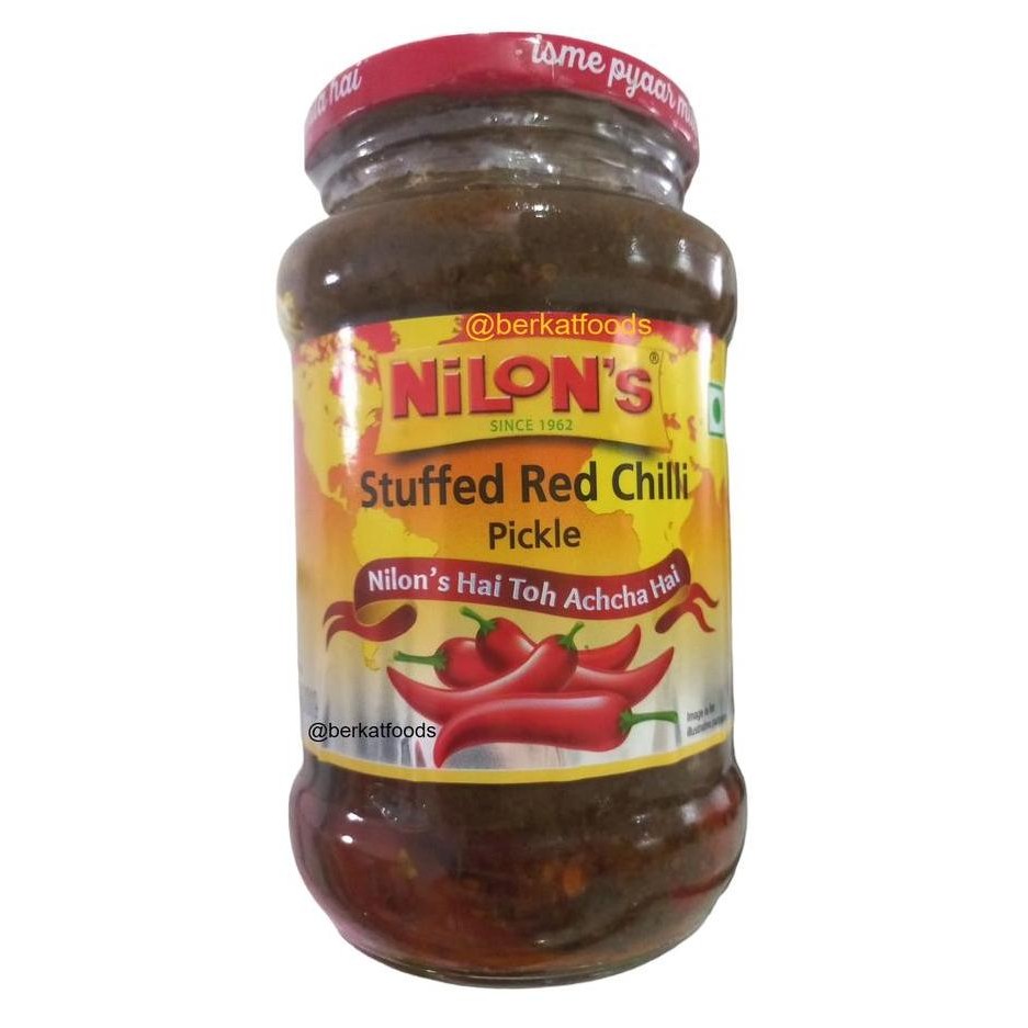 

&<&<&<&] Stuffed Red Chilli Pickle Nilon's India / Acar Cabai Merah / Mirchi