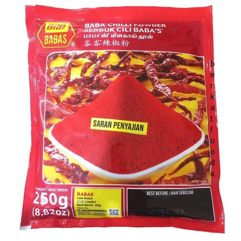 

:>:>:>:>] Bubuk Cabai Babas Cabe / Chilli Powder Malay Chili Chillies 250 gr