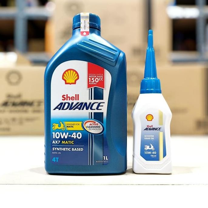 tersedia paket oli shell ax7 10w-40 + oli gardan vario 150 pcx nmax matic motor