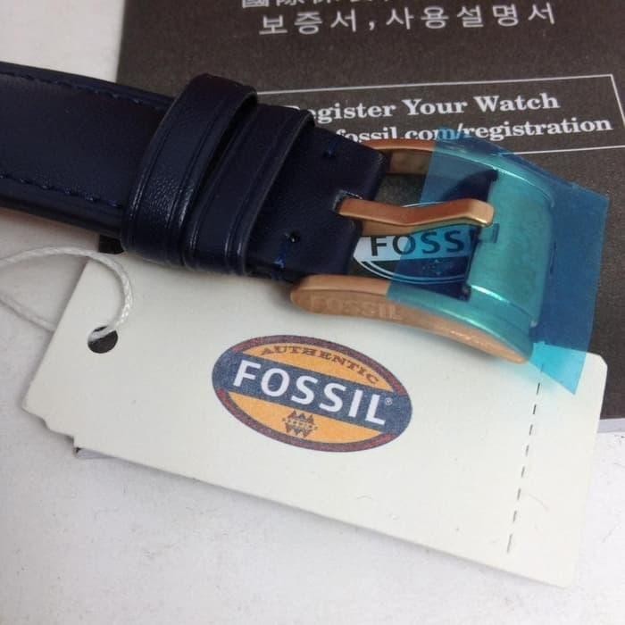 Jam Tangan Pria Fossil Fs 5061 & Fs5061 Rg Blue 45Mm Ori Bm Fullset