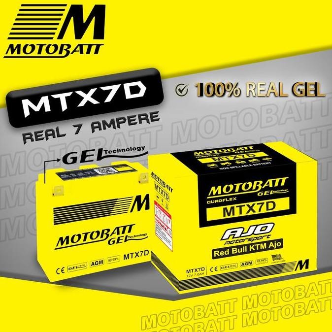 Aki Honda Tiger / Tiger Revo  Motobatt Mtx7D - 12V7Ah Original