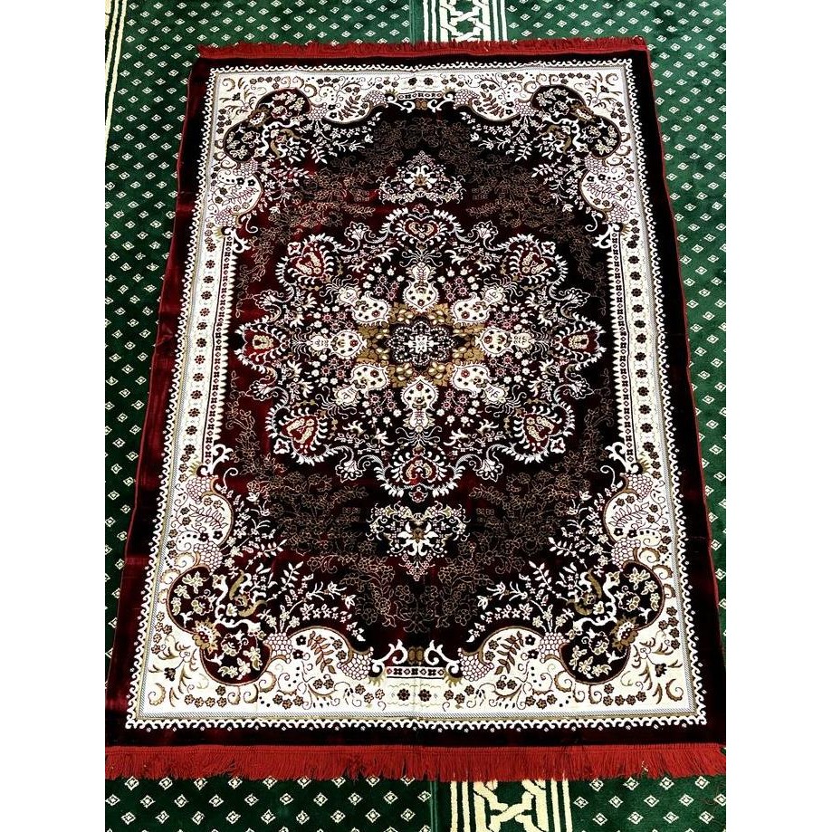 Karpet Turki 140x200 cm Hambal Kale Permadani Karpet lantai Bahan Tebal Lembut Ukuran jumbo