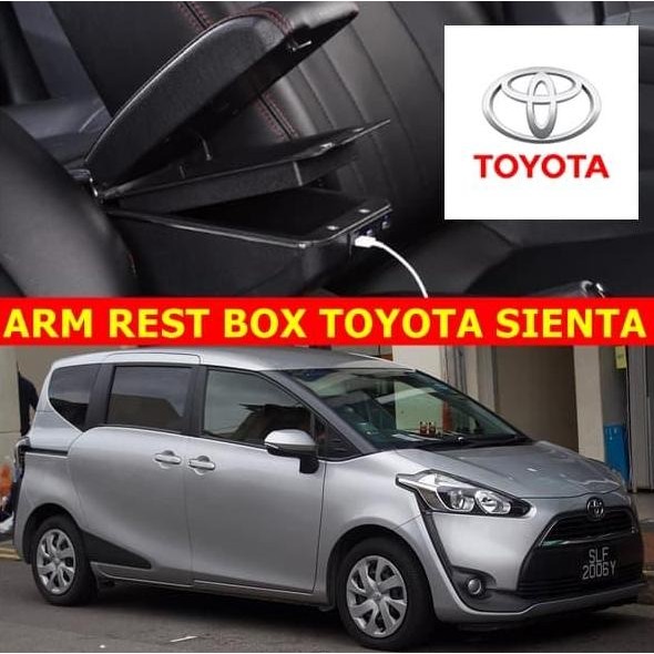 ARM REST BOX KOTAK ALAS LENGAN TOYOTA SIENTA DUAL STACK 7 PORT USB CHA ORIGINAL DAN TERPERCAYA