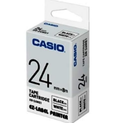 

LABEL PRINTER XR-24WE1 24MM BLACK ON WHITE TAPE LABEL CASIO ORIGINAL DAN TERPERCAYA