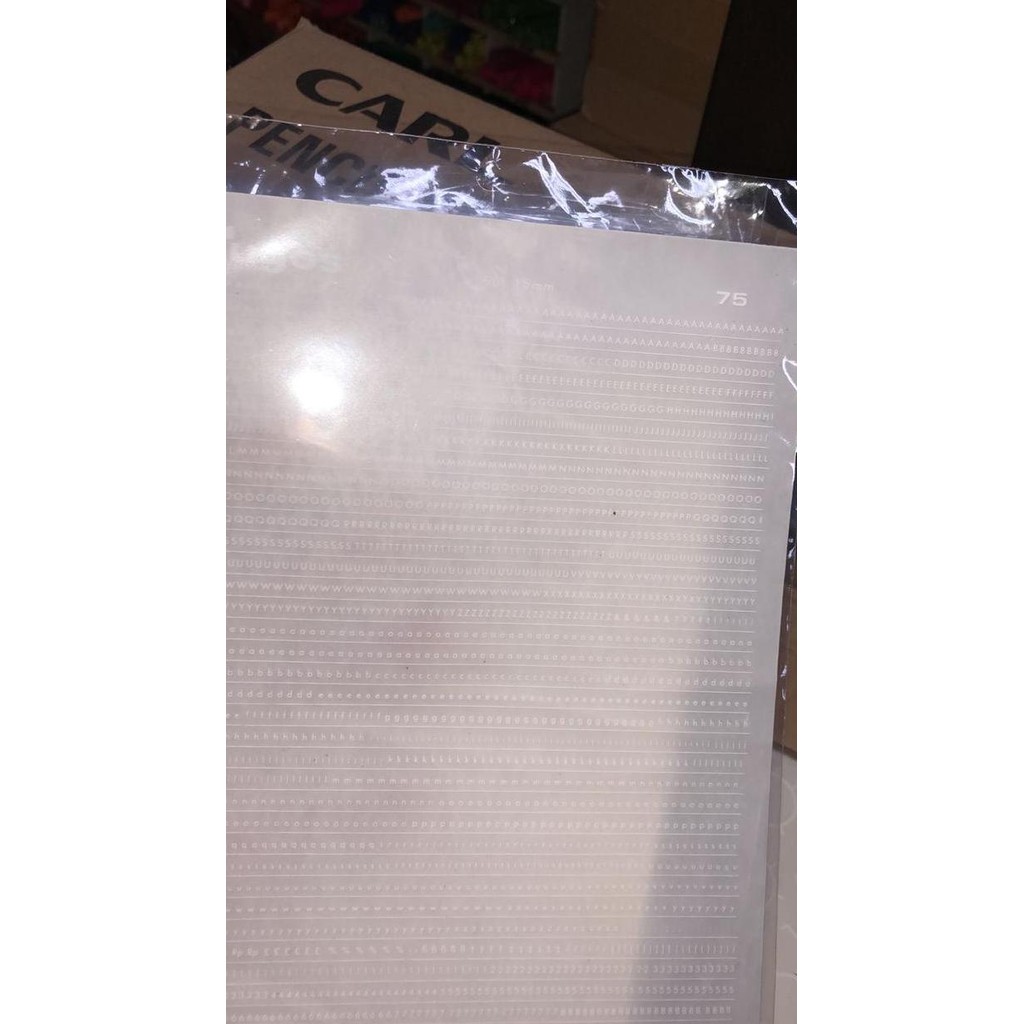 @#@#@#] rugos huruf putih 1.5 mm kode 75 satuan