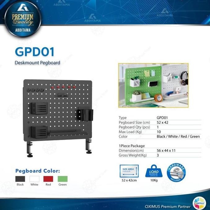 

Sale Rak Papan Meja Modular Deskmount Pegboard Diy Oximus Gpd01 Gpd02 Besi Black