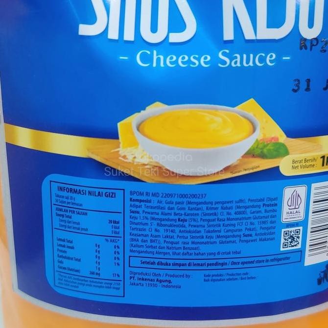 

Saus Keju / Cheese Sauce 1kg Prima Agung GROSIR Best Seller BS