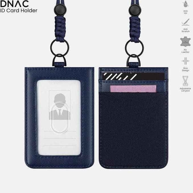

Sale Dnac Id Card Holder With Lanyard Money Pocket - Navy