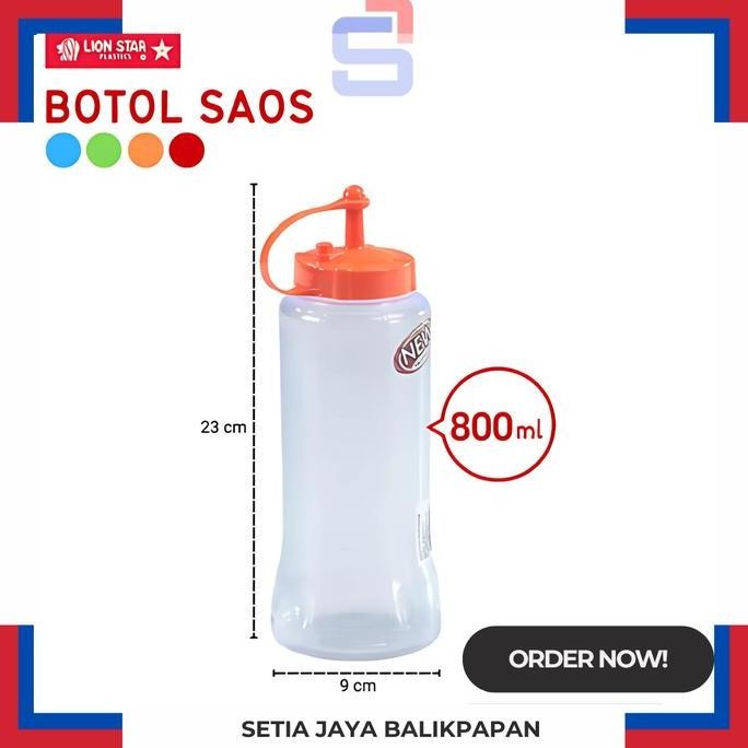 ------] Botol saus/kecap lion star 800 ml