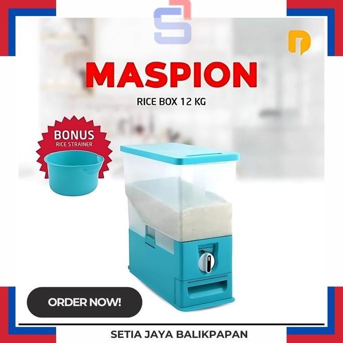 Termantab] wadah beras/rice box Maspion 12 kg