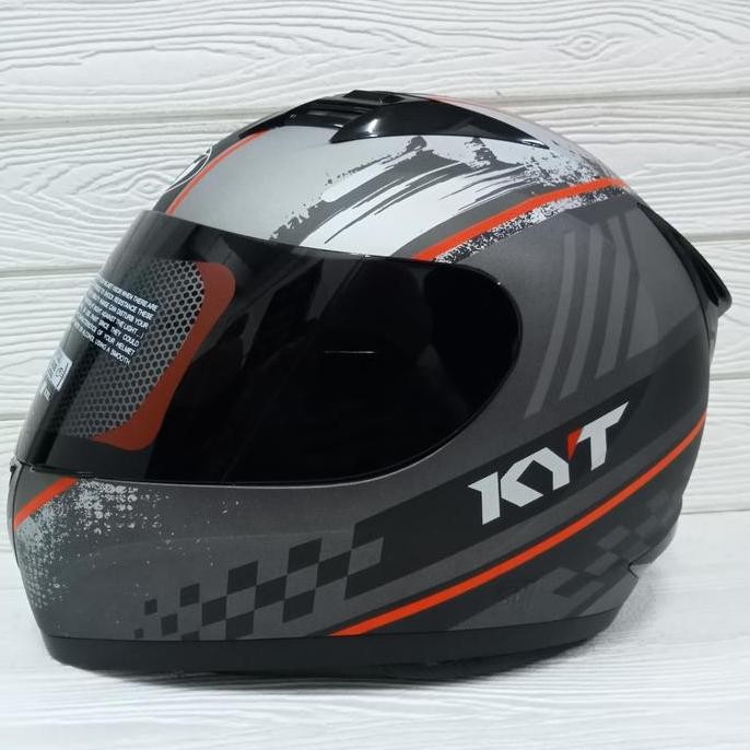 HELM KYT R10 SERI 4 GUNMETAL DOFF RED KYT R-10 #4 KYT R-10 SMOKE VISOR Terlaris