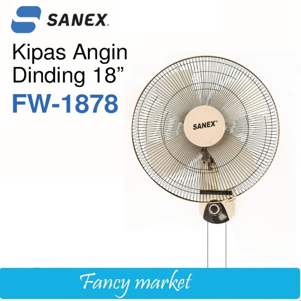 Terlaris Kipas Angin Dinding Sanex 1878 Kipas Angin Dinding Tornado Ukuran 18 Inch Angin Kencang