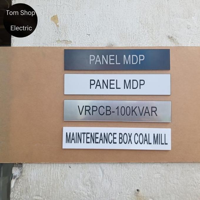 

Sale Name Plate Panel / Name Plate Box Panel Listrik / Name Plate Box / Name Plate Panel Box / Nama Panel Listrik / Nama Panel