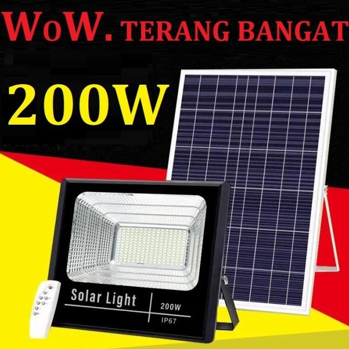 Lampu sorot tenaga matahari 200w - lampu tembak tenaga surya solar cel