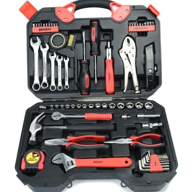 promo krisbow set perkakas mekanik 66 pcs - alat bengkel lengkap