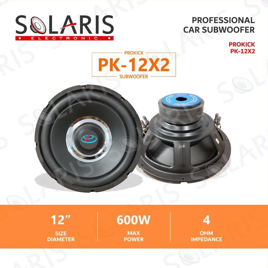 Terlaris Subwoofer 12 Inch 600W Double Magnet Double Coil Prokick Pk-12X2