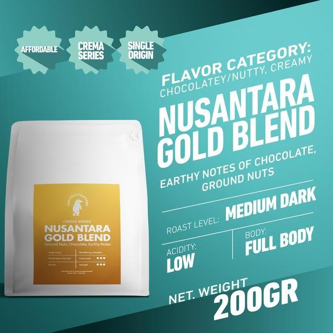 

original nusantara gold blend - kopi arabika premium biji bubuk special blend