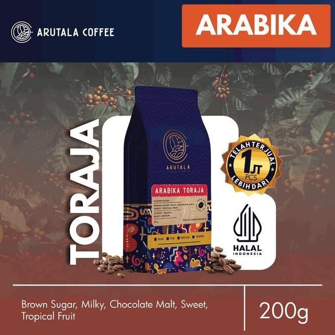 

READY KOPI ARABIKA TORAJA ARUTALA 200G - AROMA KHAS KOPI PEGUNUNGAN TORAJA
