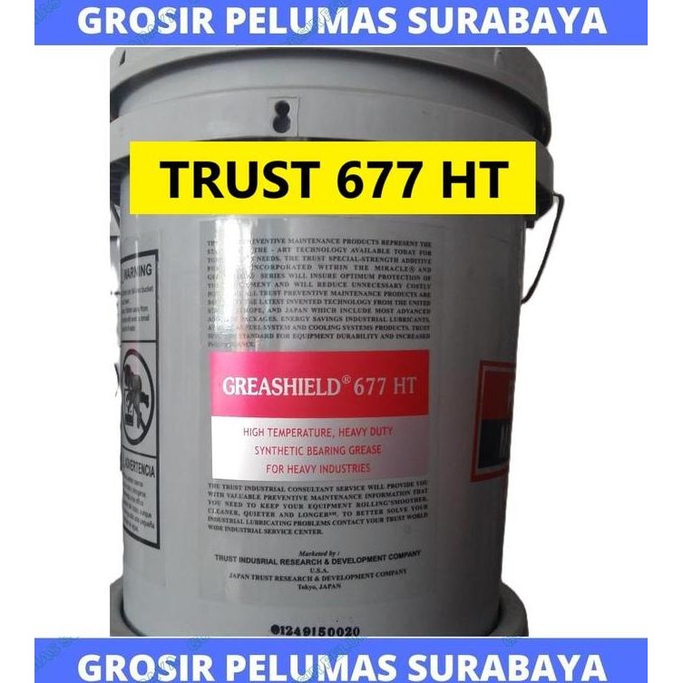 promo trust grease 677ht merah 16kg - grease tahan panas 285c