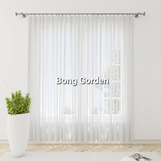 Vitrase Polos Daleman Gorden Jendela Gorden Siang Cantolan Kawat