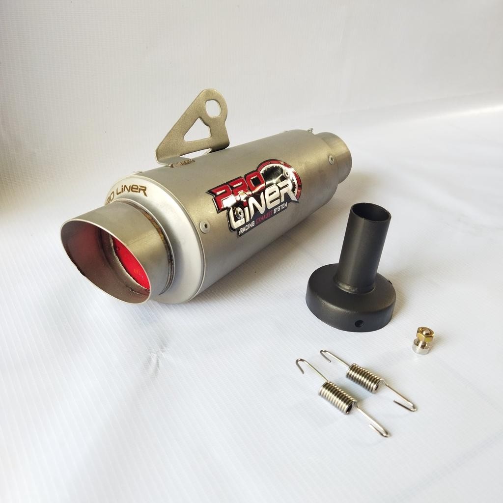 Silincer Slincer Knalpot Proliner Tr1 Tabung Knalpot Pro Liner Sanblass Diameter 50Mm Untuk Motor Vi