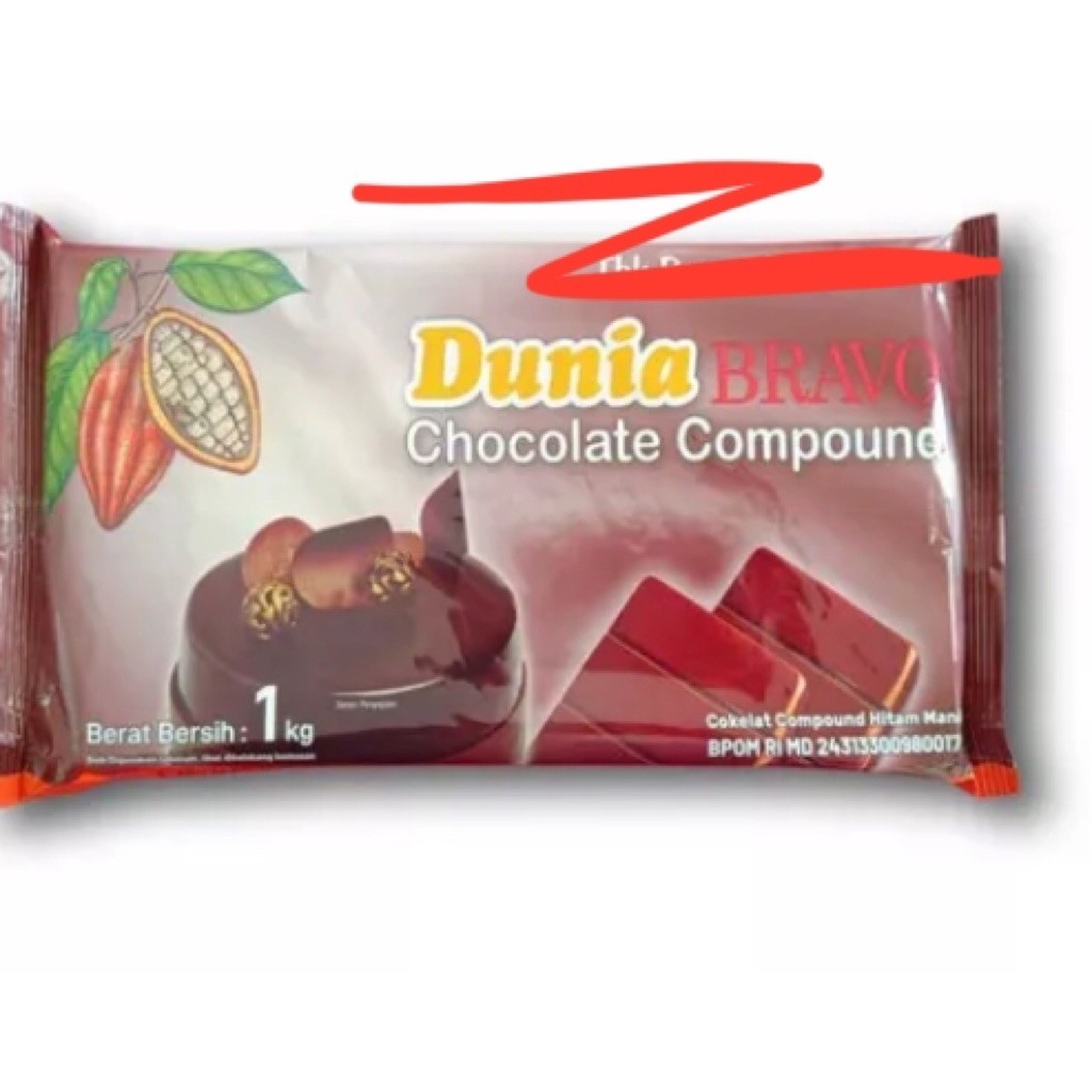 

Dunia bravo baking compound chocolate 1kg cokelat batang