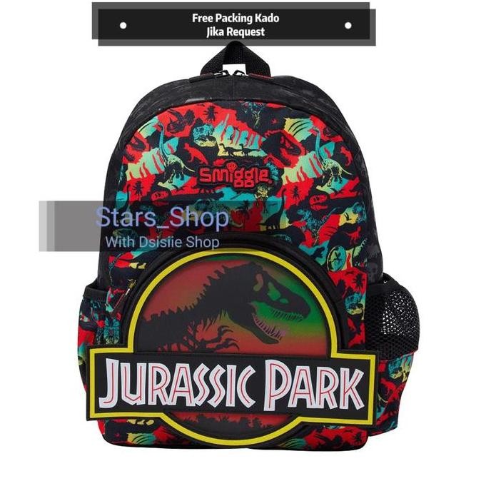 Smiggle Jurassic Park Junior Backpack Original / Tas Ransel Anak