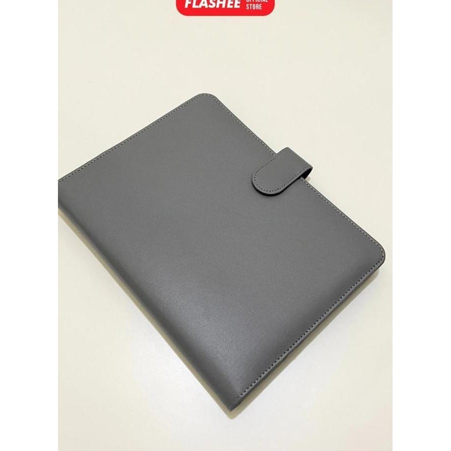 

Flashee Organizer Binder Hanna Polos Premium B5 26 Ring Agenda Kulit Sintetis Premium Termurah Abu Abu Penutup Magnet