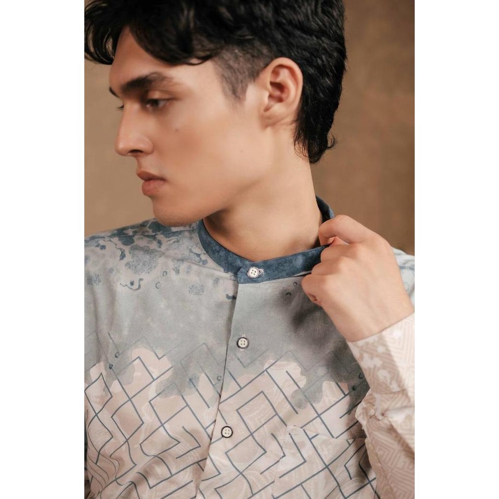 LARUSSO KHAIR COLLECTION - KEMEJA KOKO PRINTING PRIA - PARTIZ