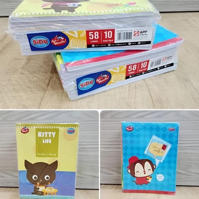 

10Pcs Buku Tulis Sidu 58 Lembar / Buku Tulis Sinar Dunia 58 Lembar Isi 10Pcs Per Pack Kertas Paper