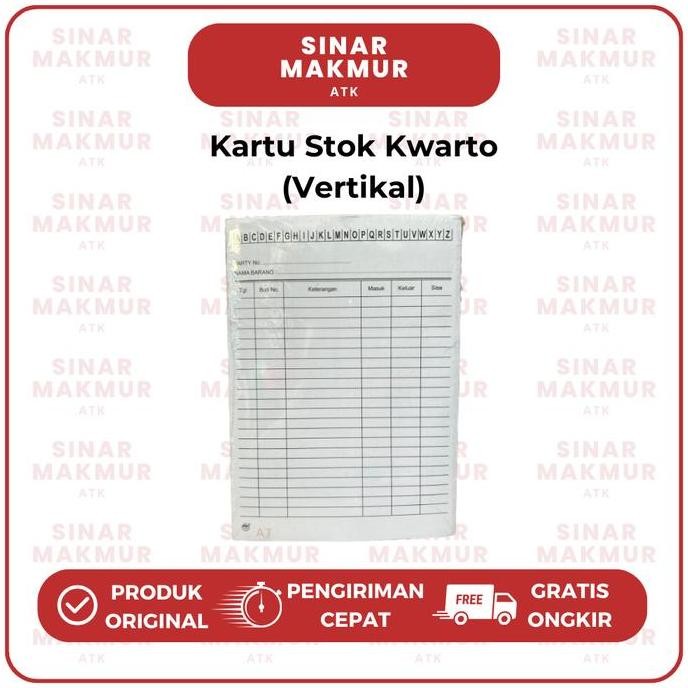 

Kartu Stok/Stock Card Kwarto Vertikal Putih Dan Warna (Pak)