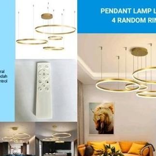 Lm Lampu Hias Ruang Tamu Lampu Ring Gold Lampu Pendant  Minimalis