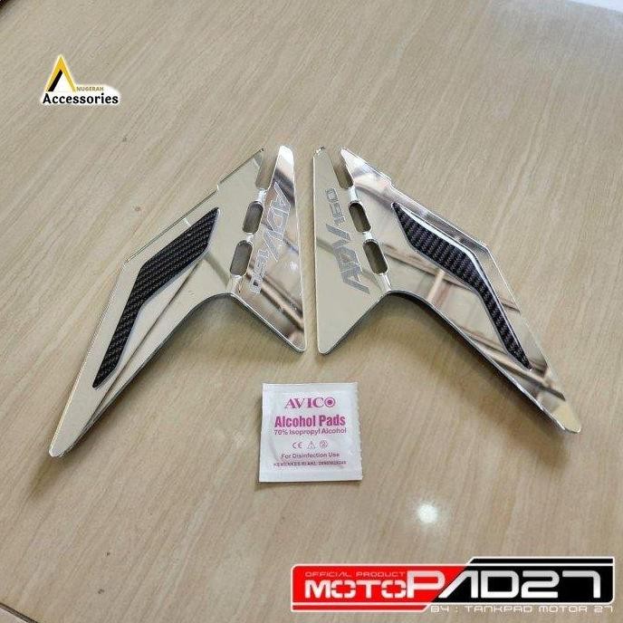 '' garnish cover footstep Honda ADV 160 - silver ''