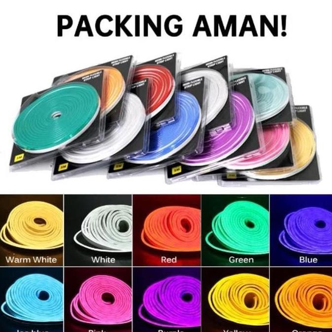 Sale Lampu Neon Flexibel 5Meter Model Slim 12V/24V Bisa Potong