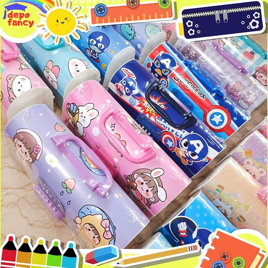 

Ad-56 Kotak Pensil Mika Pvc Tebal + Kode 2 Susun + White Board / Pencil Case / Tepak Pensil / Tempat Pensil / Boks Pensil / Box Pen Ad-56