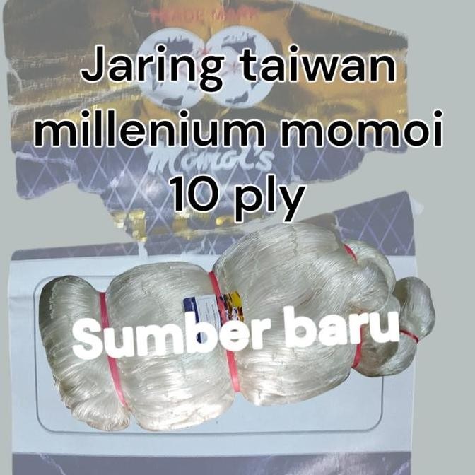 Produk Unggulan] Jaring serabut millenium taiwan momoi 020 x 10 ply 72md x 160y 10 kg