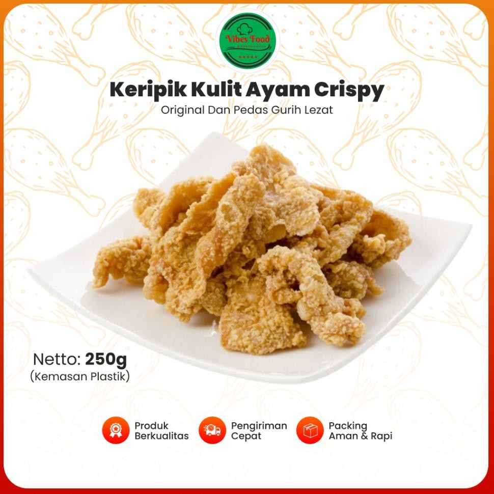 

Ter Keripik Kulit Ayam Krispy 250Gr Sehat Tanpa Lemak Cemilan Kripik Dan Pedas Daun Jeruk Gurih Siap Makan