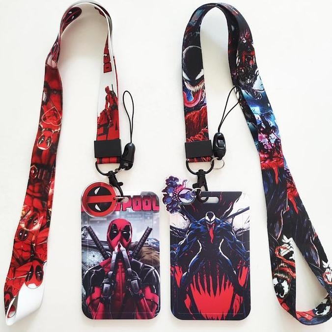 

Marvel Lanyard Id Card Holder Venom Deadpool Tapping Kartu Identitas Original