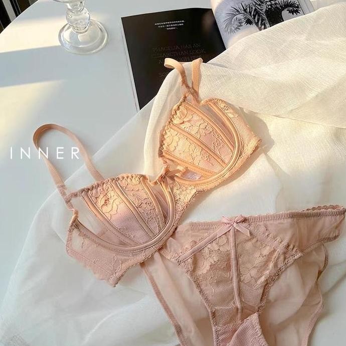Produk Baru Danielle Bra Set BH + CD | Setelan Seksi Renda Transparan | Bralette Cewek Feminim