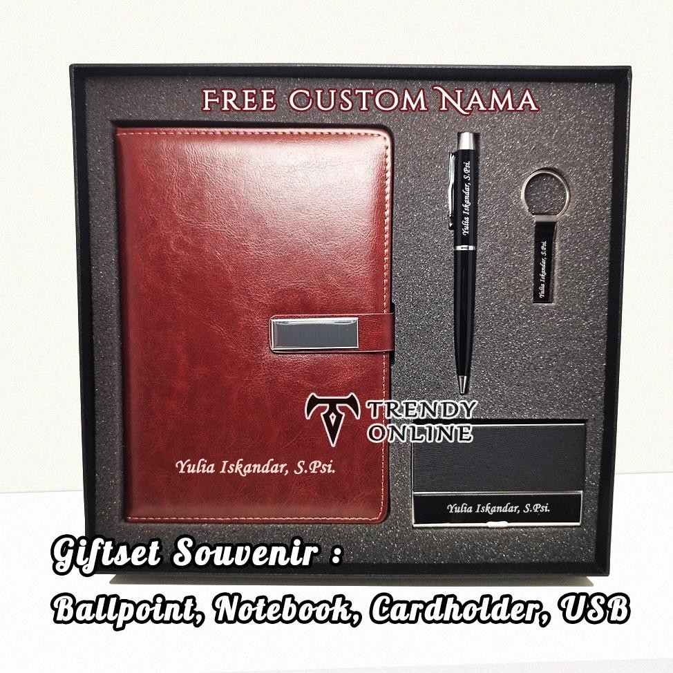 

Gift set, Hampers, Souvenir Buku Ballpoint, set hadiah Notebook Pulpen, Giftset Exclusif Buku Pulpen Usb Flashdisk
