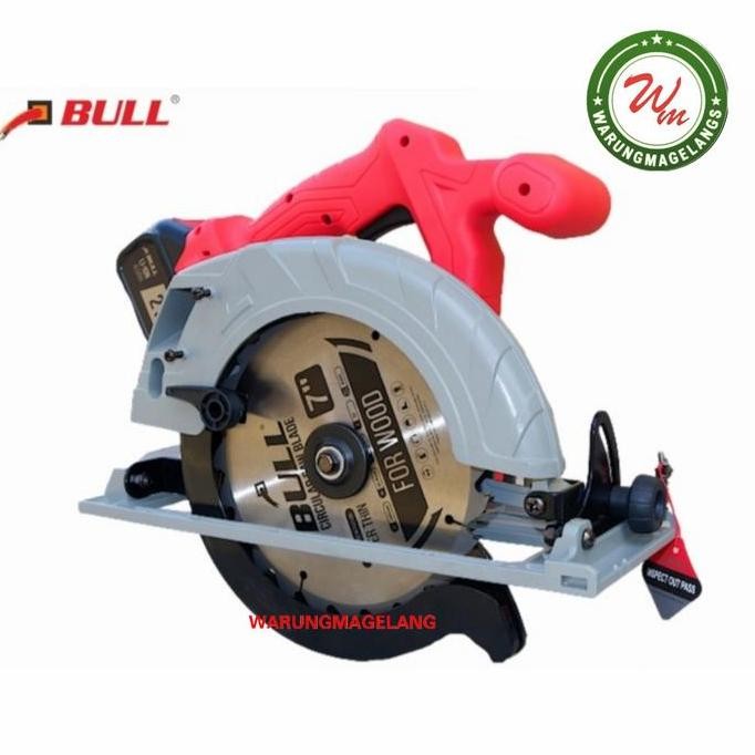 Mesin Gergaji Kayu Bull 7 inch baterai Circular saw cordless bl588