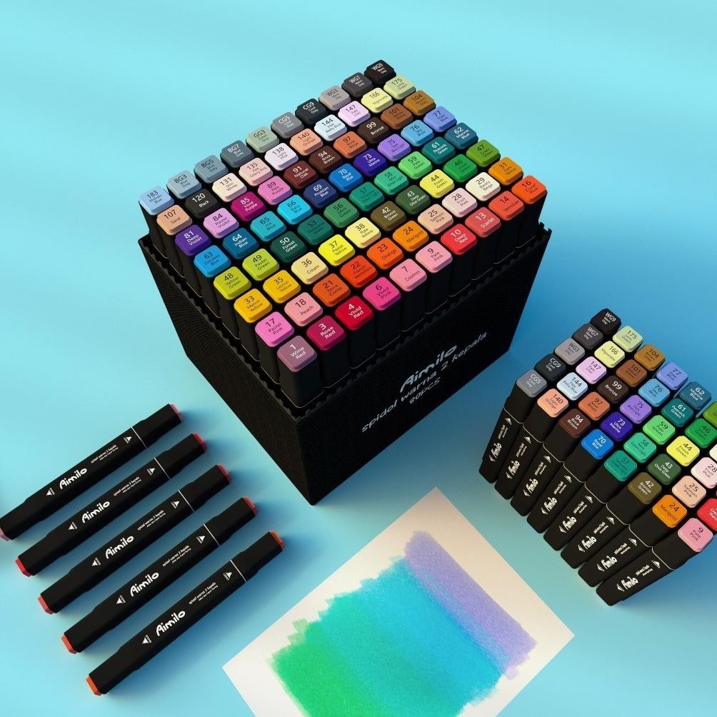 

AIMILO SPIDOL WARNA SET / 1 SET SKETCH MARKER 48 / 60 / 80 WARNA