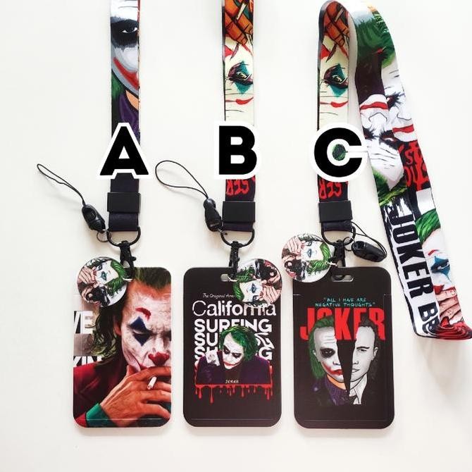 

Id Card Holder Dc Joker Villain + Lanyard Kalung Name Tag Unik Original