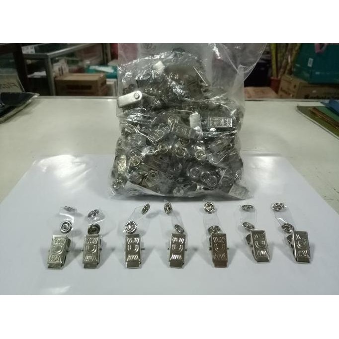 

Jepitan Besi Id Card Klip Gantungan Isi 100Pcs Untuk Name Tag Original